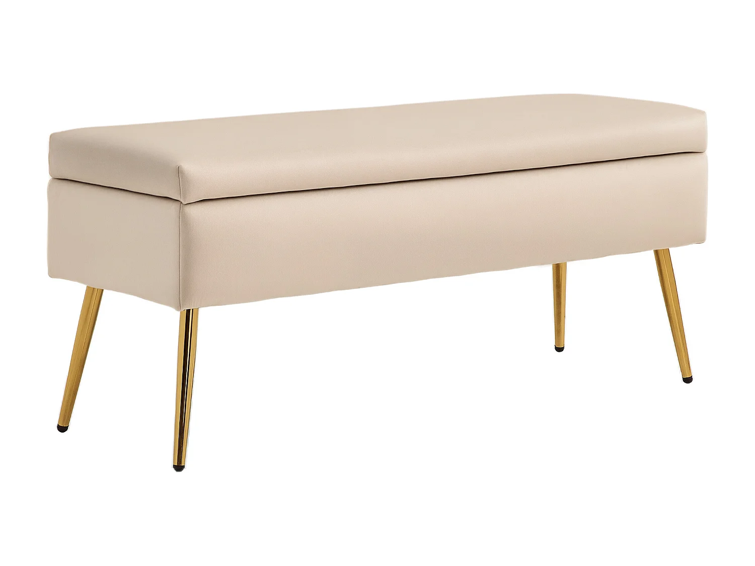 Panca Fondoletto imbottita da 30.5l in tessuto effetto velluto beige
