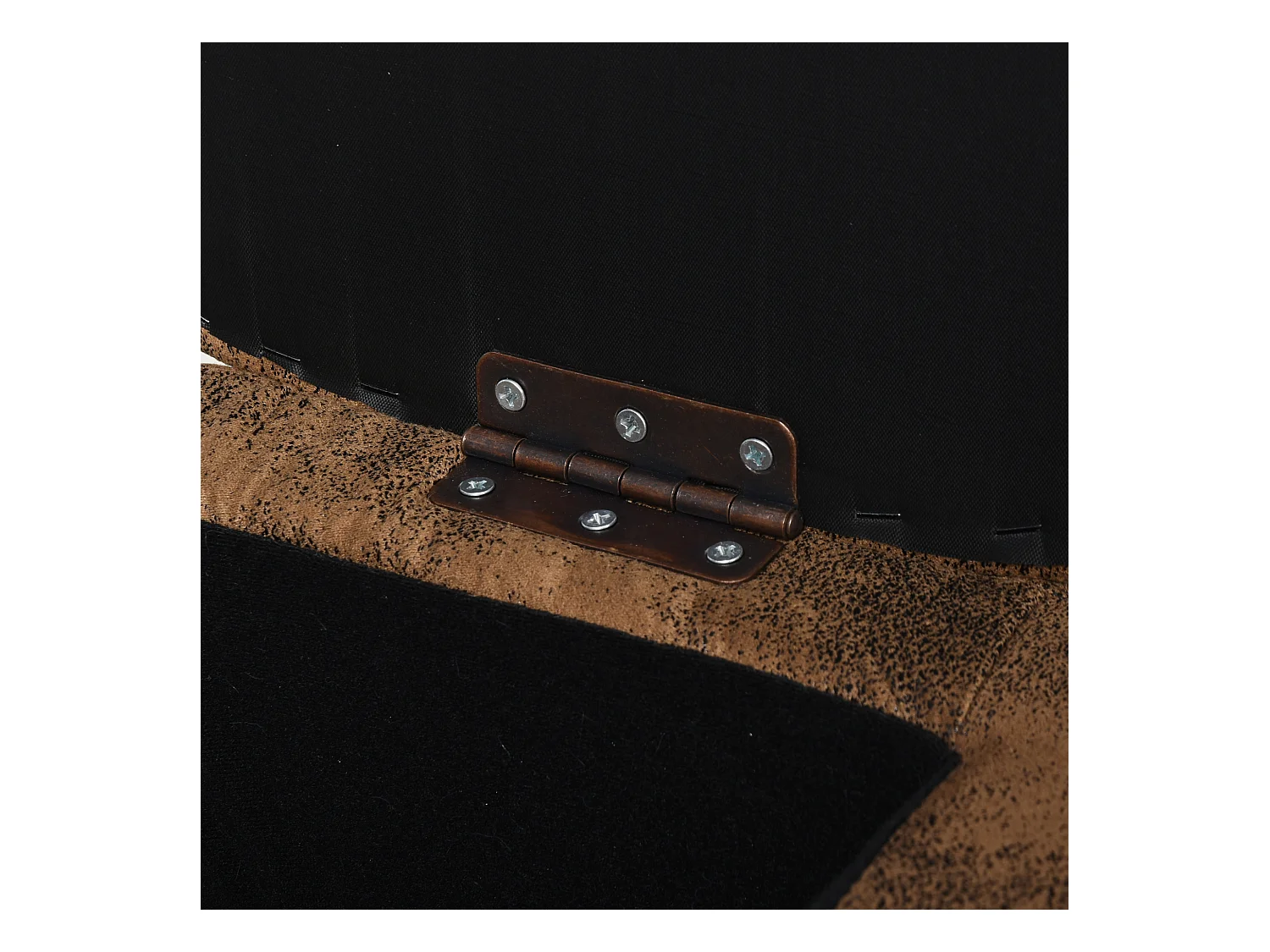 Pouf contenitore imbottito forma di bufalo 62x35x36cm marrone