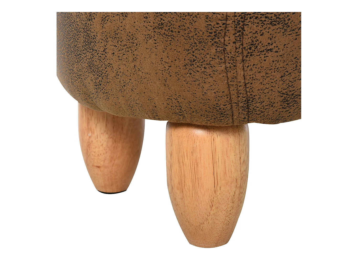 Pouf contenitore imbottito forma di bufalo 62x35x36cm marrone