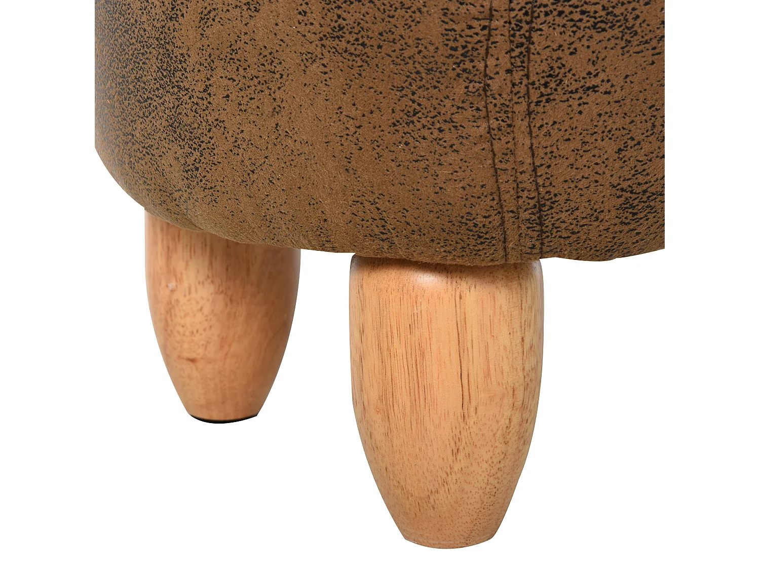 Pouf contenitore imbottito forma di bufalo 62x35x36cm marrone
