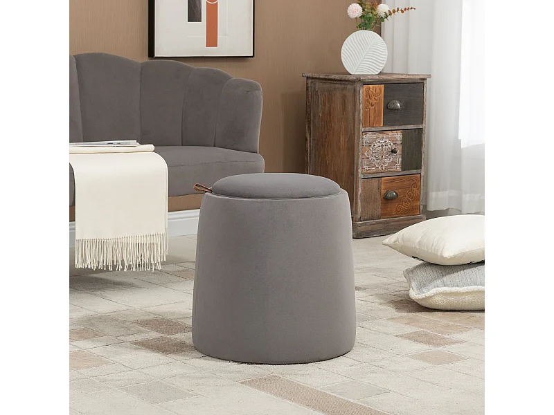 Pouf contenitore 2 in 1 convertibile in tavolino da caffè