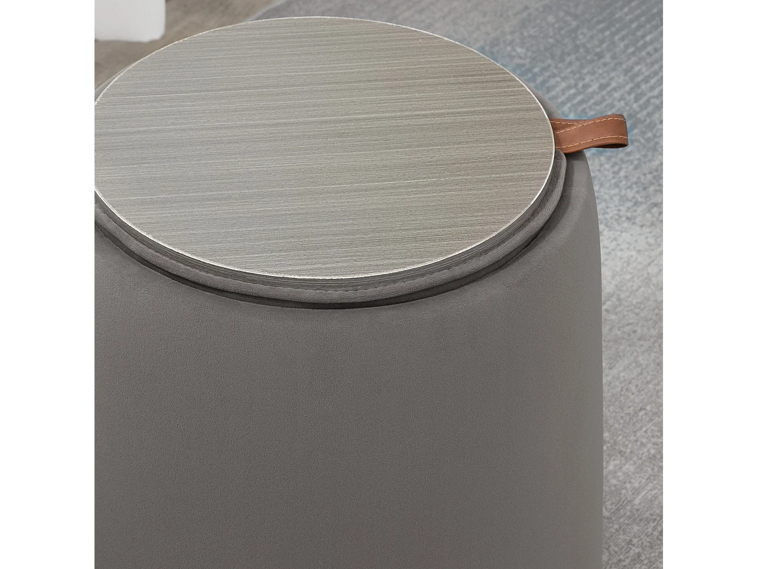 Pouf contenitore 2 in 1 convertibile in tavolino da caffè