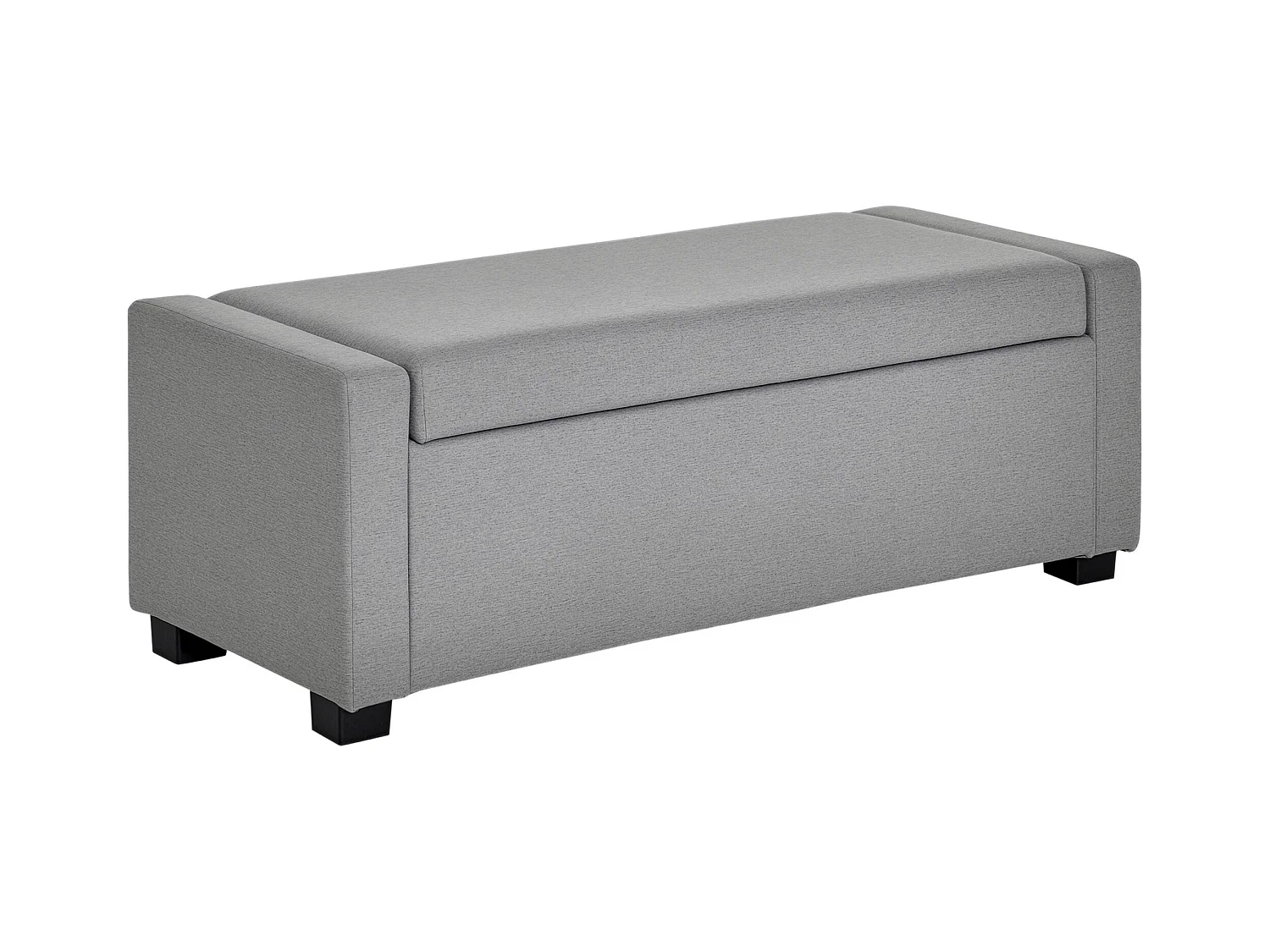 Panca fondoletto contenitore in tessuto grigio 120x50x44cm