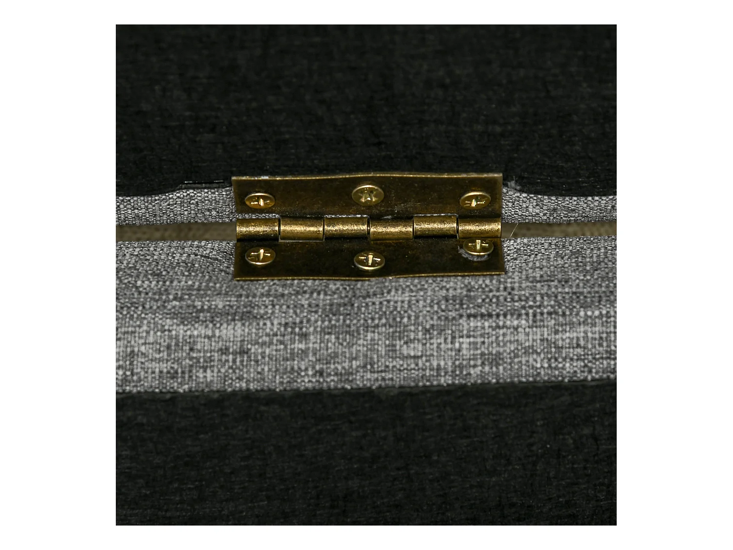 Panca fondoletto contenitore in tessuto grigio 120x50x44cm