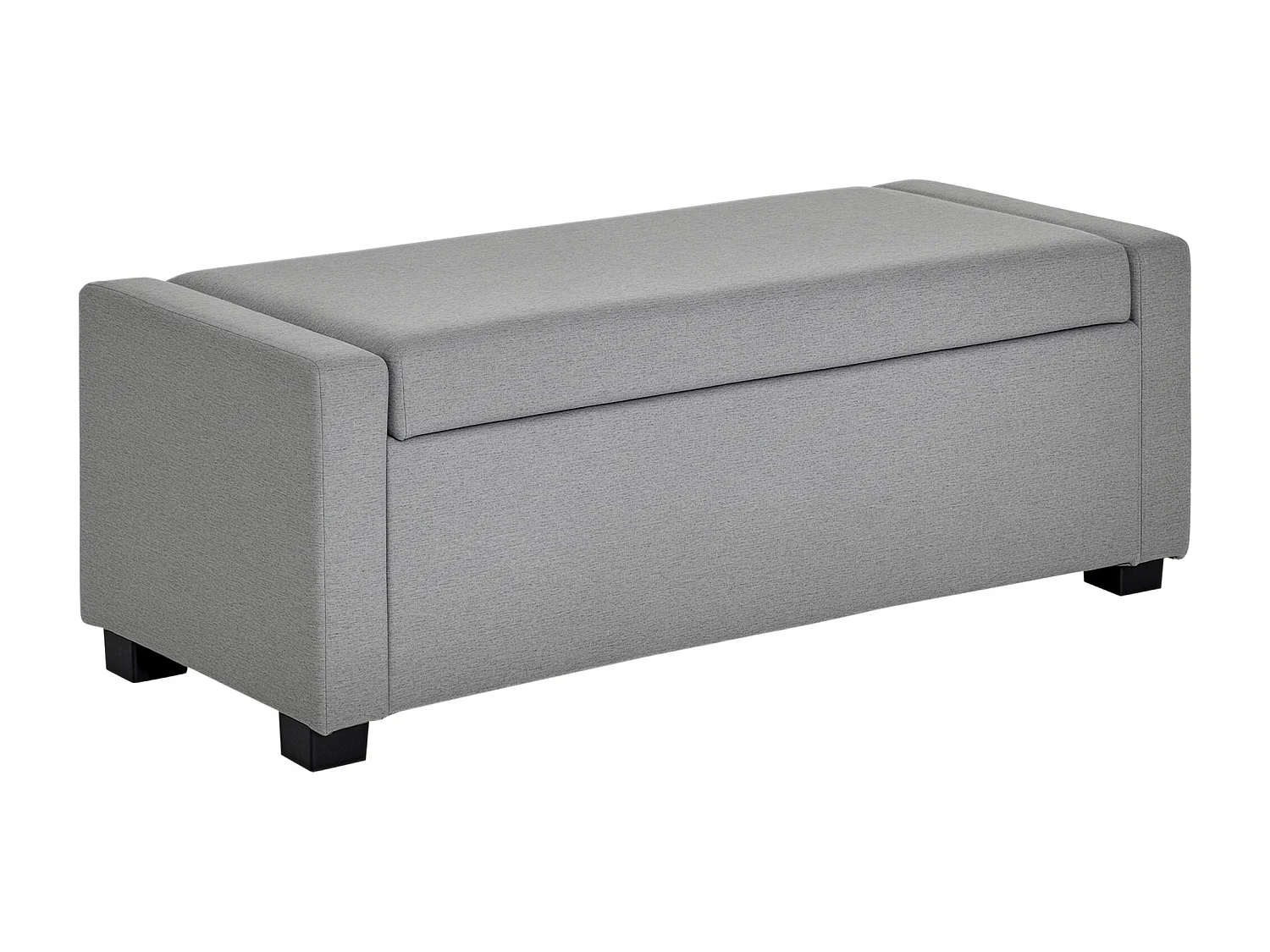 Panca fondoletto contenitore in tessuto grigio 120x50x44cm