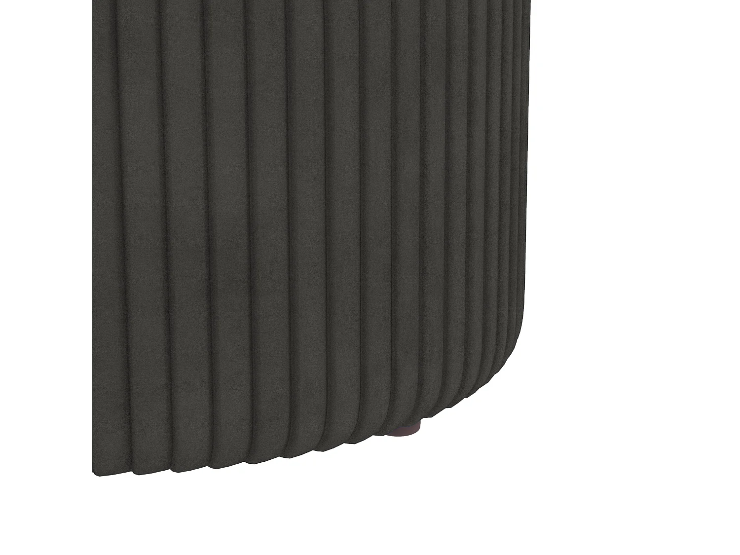 Pouf contenitore 120 kg max in poliestere vellutato grigio