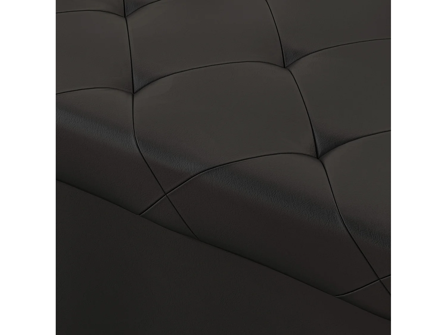 Panca contenitore pieghevole 84L in finta pelle pu nero