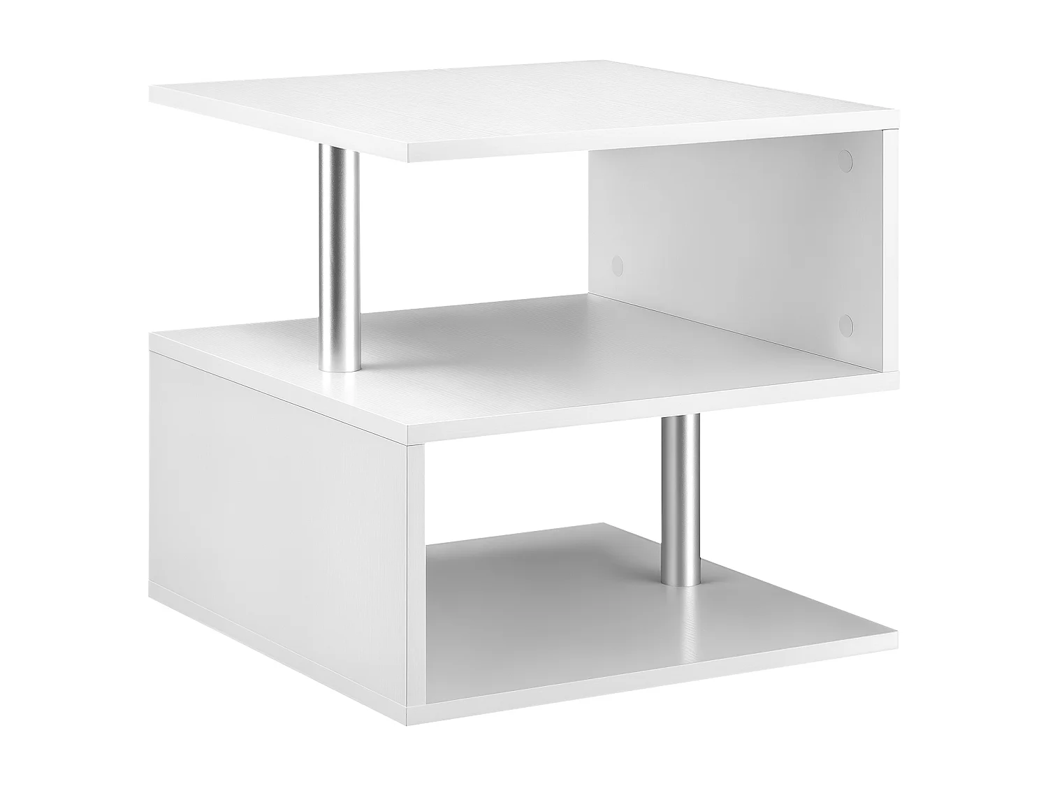 Tavolino basso da salotto in legno bianco