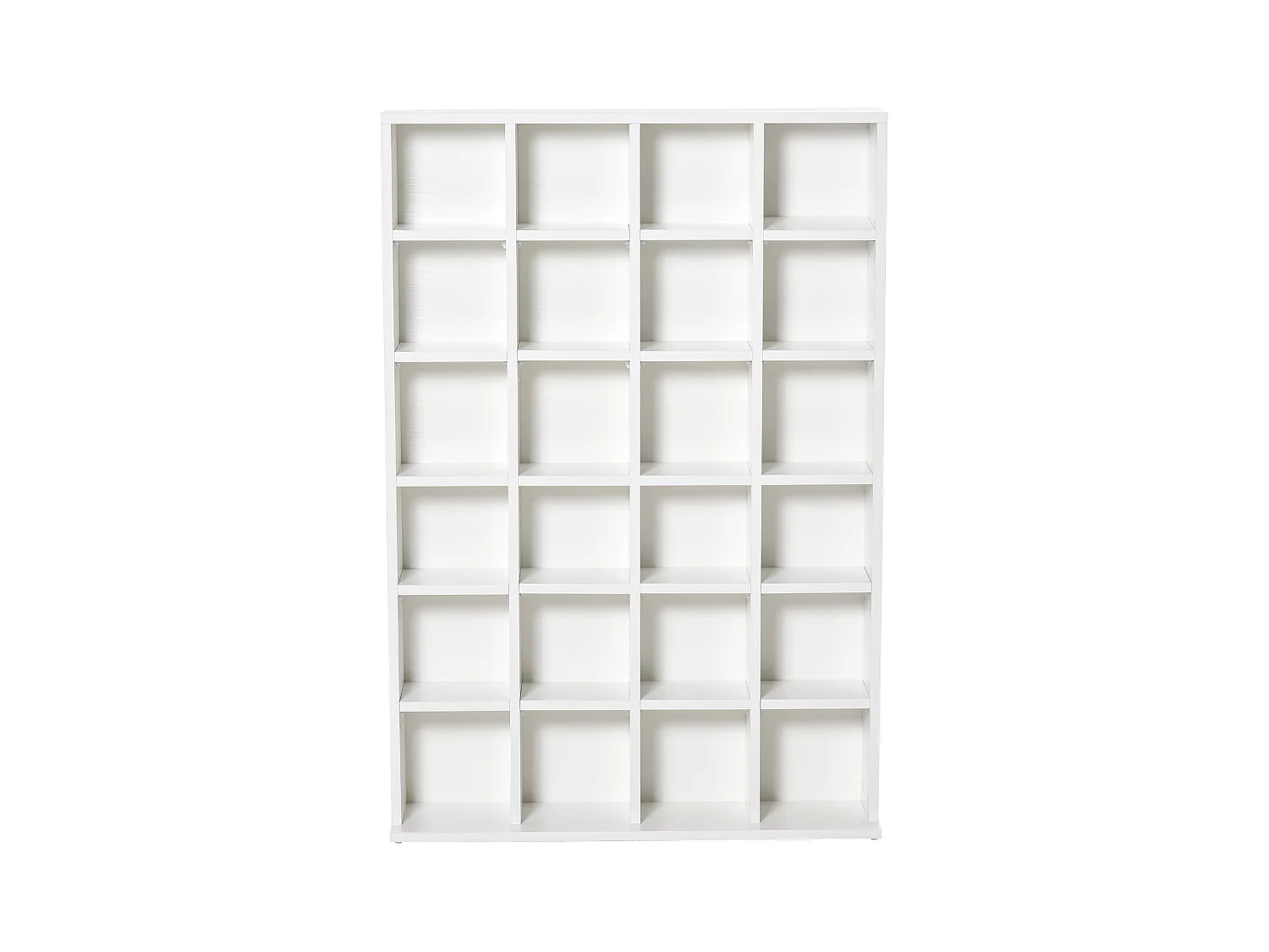 Mobile libreria porta cd a 24 ripiani regolabili bianco