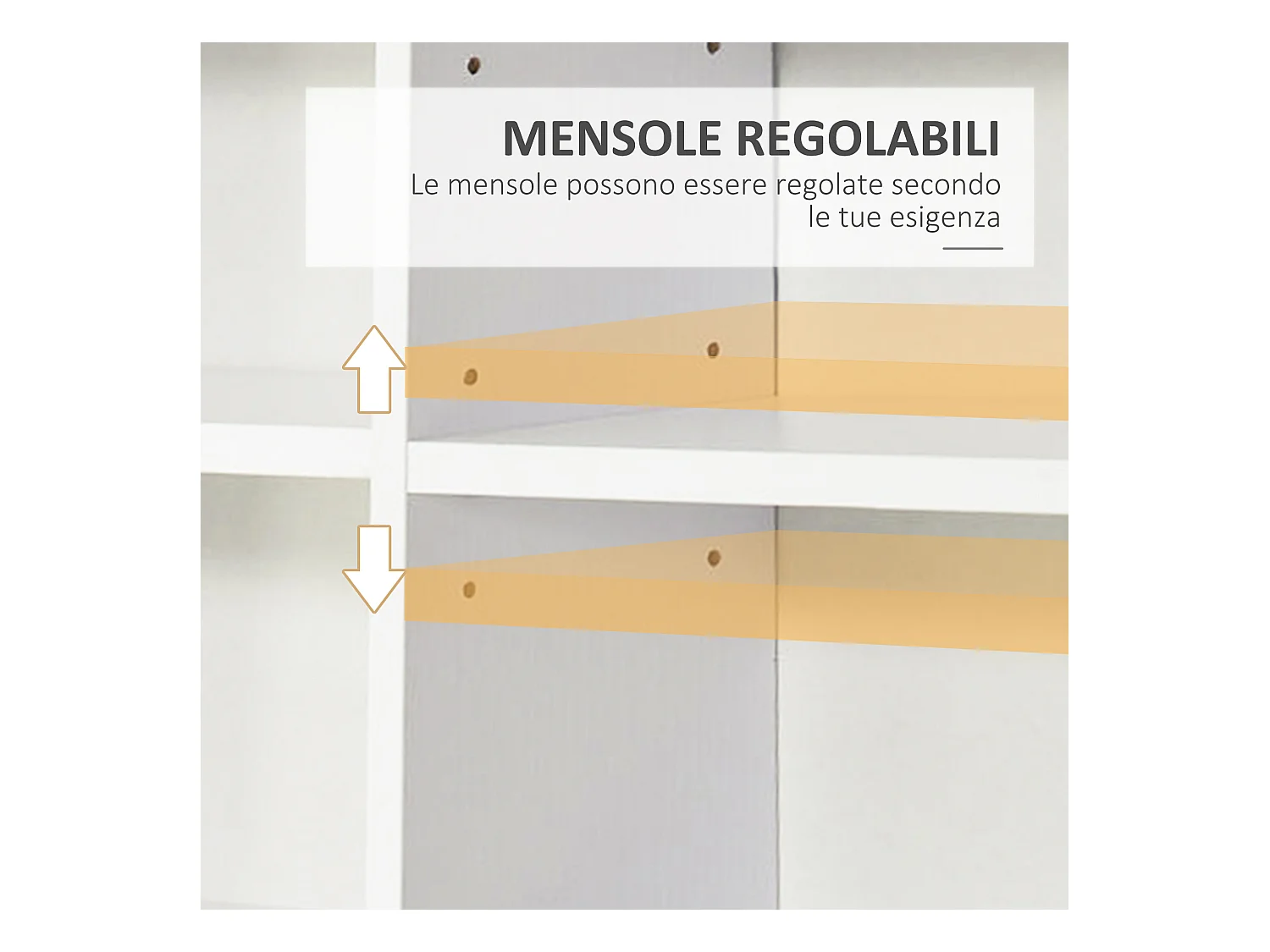 Libreria porta cd con 3 colonne da 12 ripiani in legno bianco