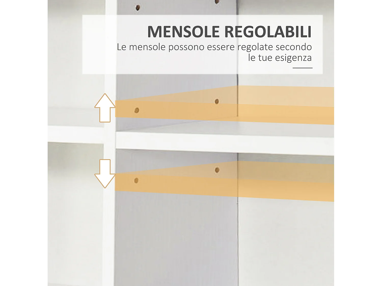 Libreria porta cd con 3 colonne da 12 ripiani in legno bianco