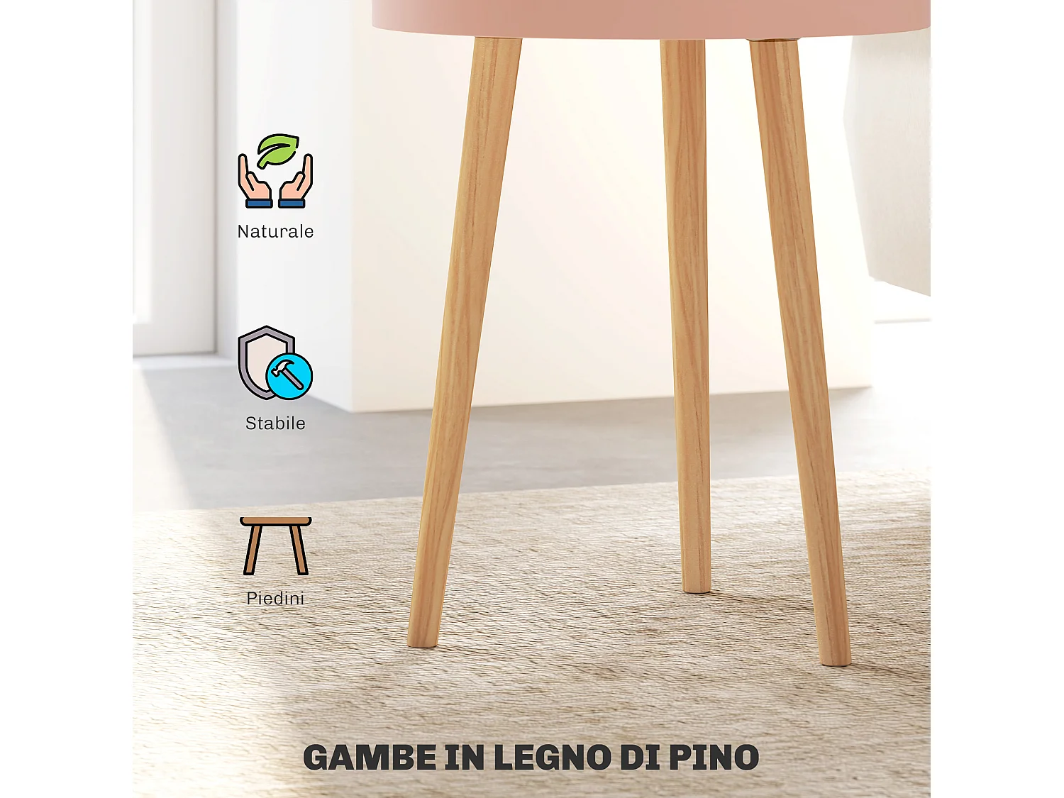 Set 2 tavolini da caffè 3 livelli con vani contenitore e piano vassoio