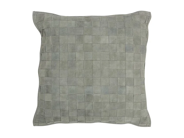 Cojín cuadrado pequeño cuero verde 45x45 cm