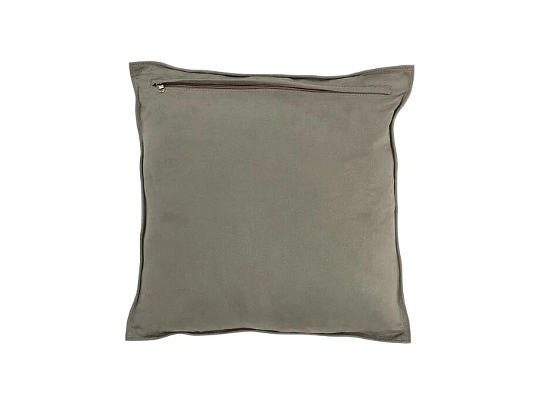 Cojín cuadrado pequeño cuero verde 45x45 cm