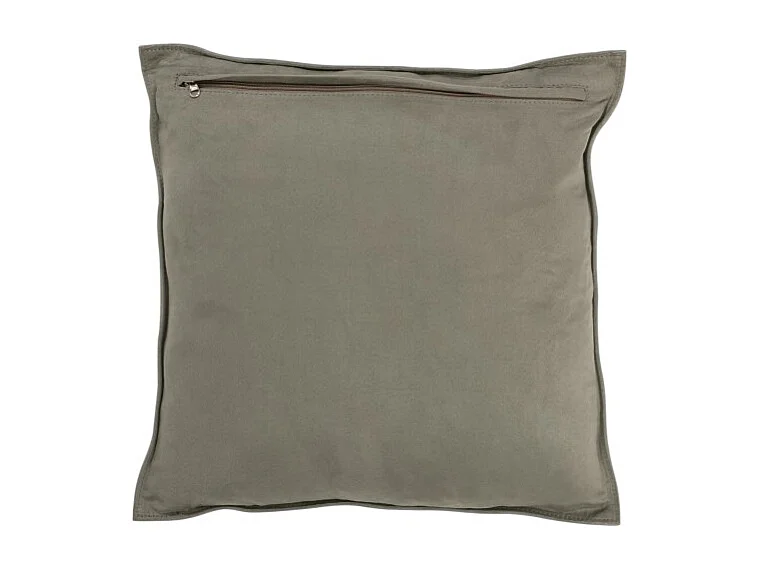 Cojín cuadrado pequeño cuero verde 45x45 cm