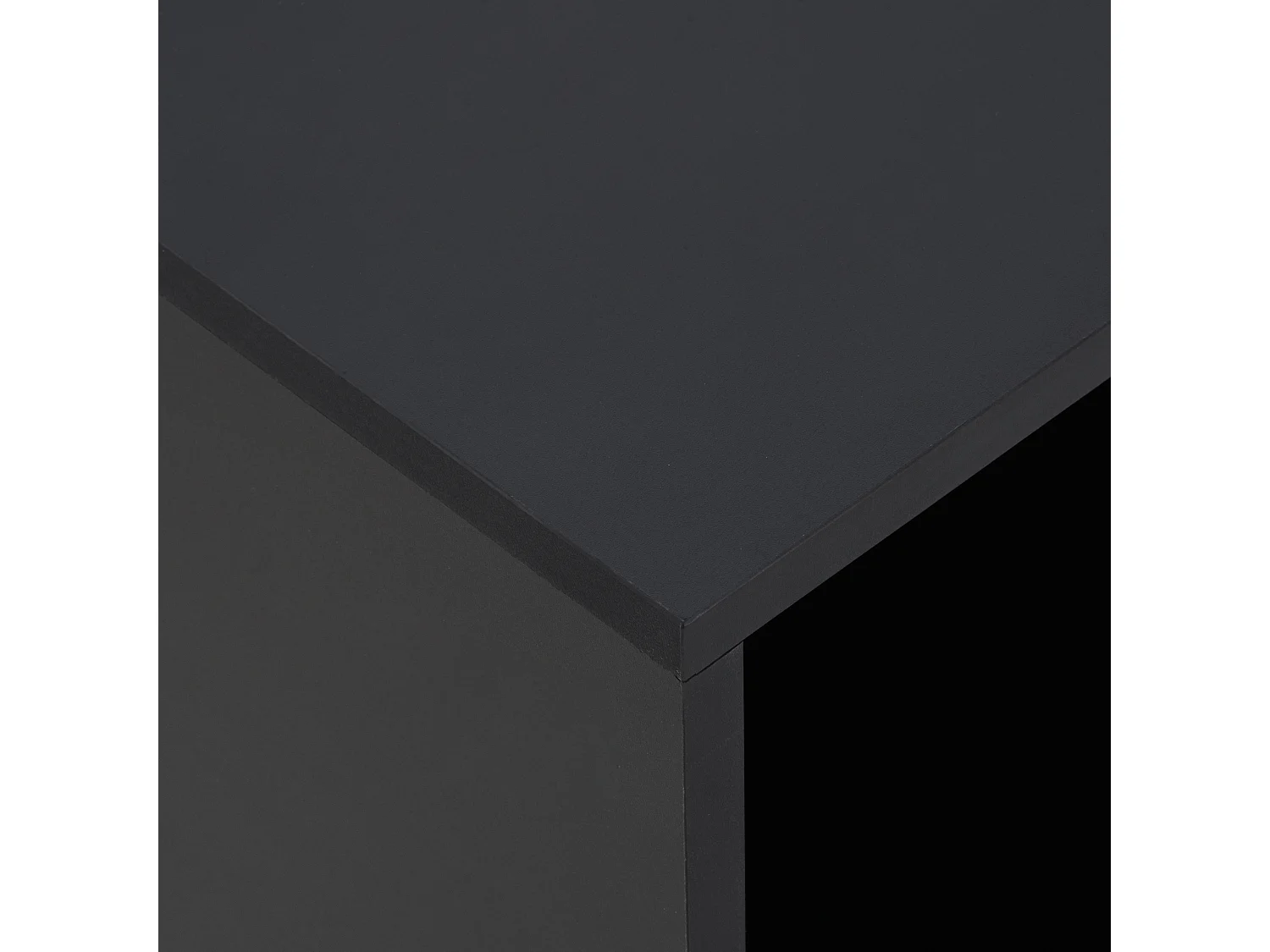 Tavolino da salotto a c 2 ripiani aperti 4 ruote girevoli nero