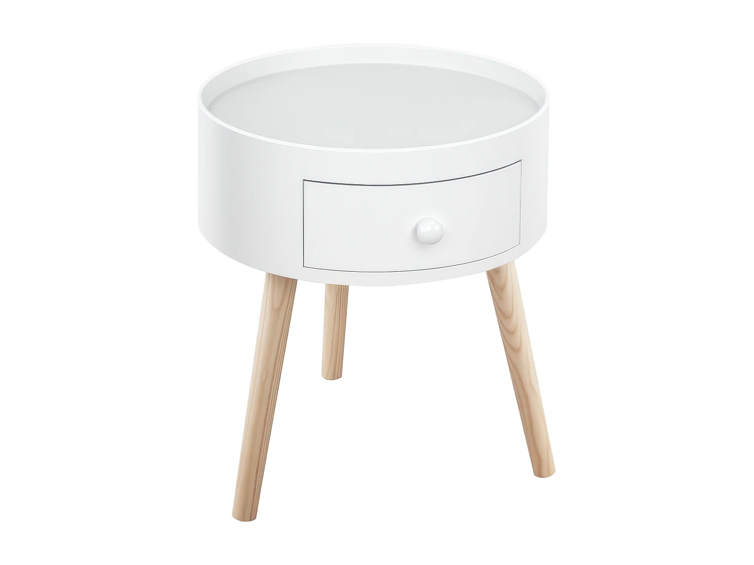 Tavolino da salotto moderno in legno bianco