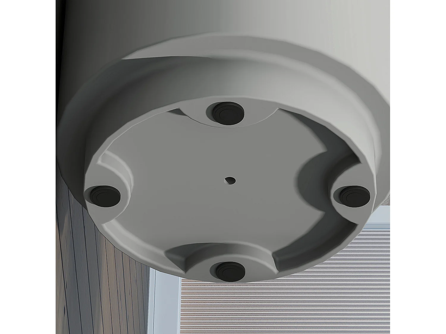 Tavolino multiuso con secchiello ghiaccio e coperchio grigio chiaro