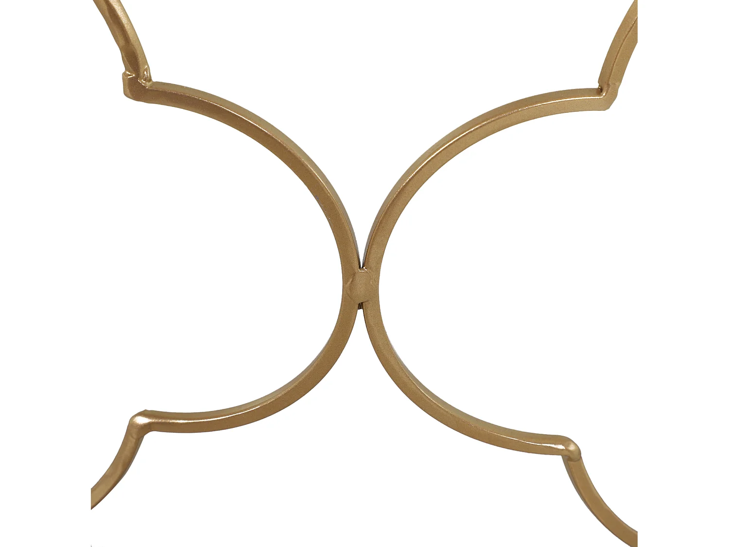 Set 2 tavolini da caffè impilabili art deco in metallo e vetro