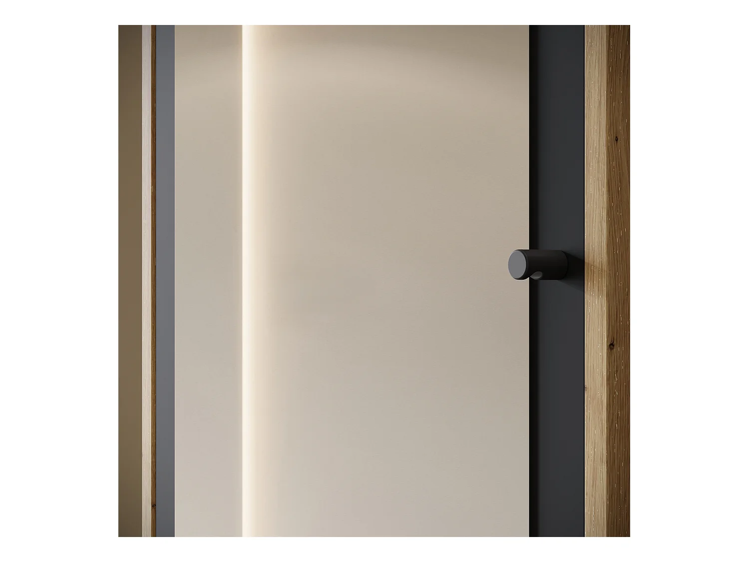 MINIO go for it, armoire DAFNI en chêne artisan/noir