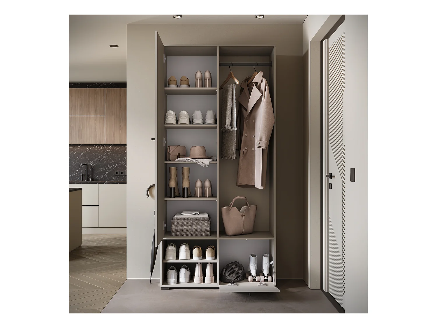 MINIO go for it, armoire DAFNI en cachemire