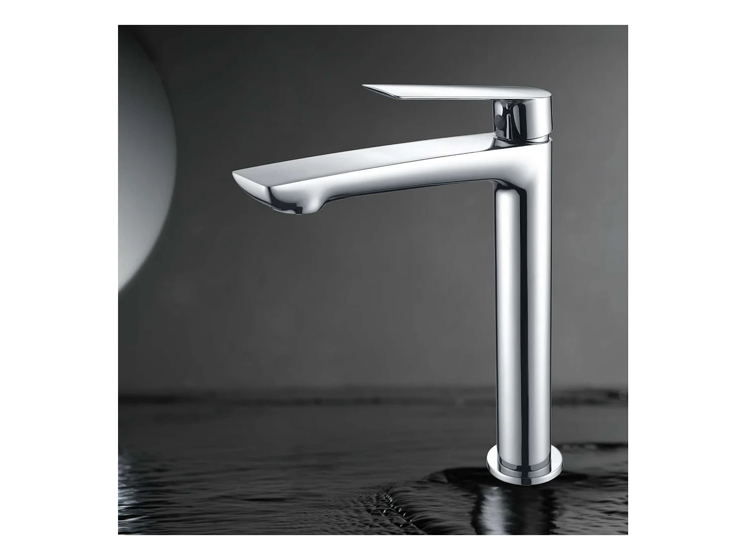 Mitigeur Lavabo Salle de Bain chromé – Bec Haut Anti-Calcaire – Design moderne - LUXOR IMEX