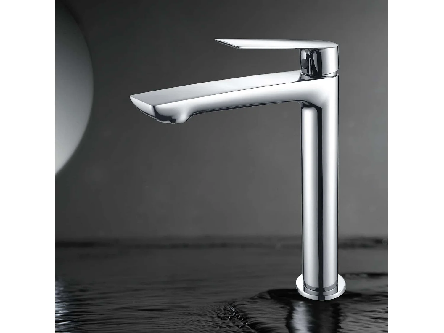 Mitigeur Lavabo Salle de Bain chromé – Bec Haut Anti-Calcaire – Design moderne - LUXOR IMEX