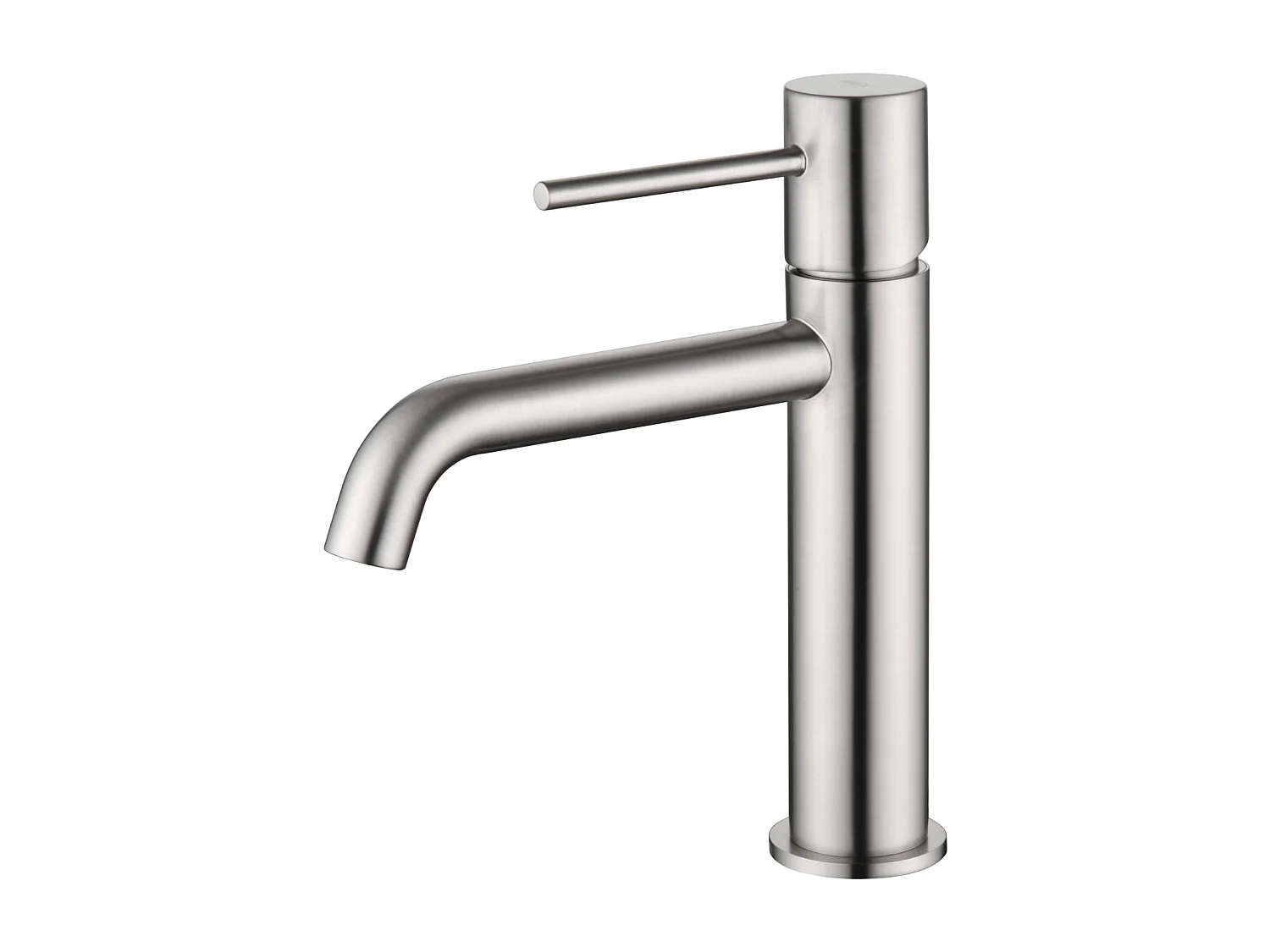 Mitigeur Lavabo Salle de Bain niquel brossé – Bec Bas Anti-Calcaire – Design Moderne - MONZA IMEX