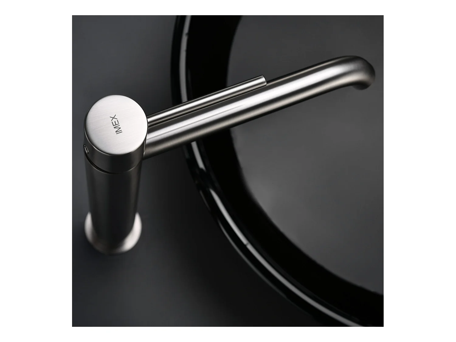 Mitigeur Lavabo Salle de Bain niquel brossé – Bec Haut Anti-Calcaire – Design Moderne - MONZA IMEX