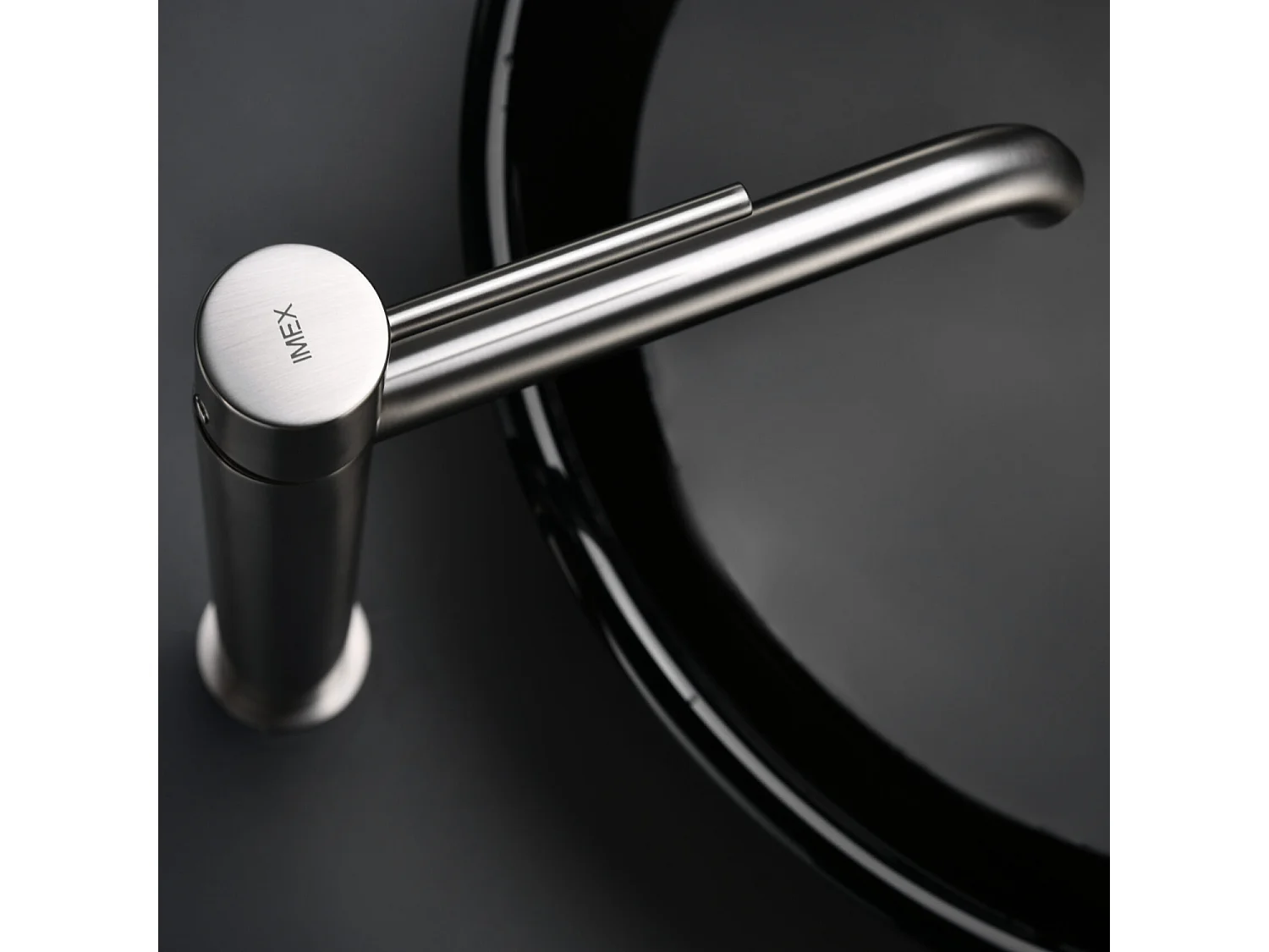 Mitigeur Lavabo Salle de Bain niquel brossé – Bec Haut Anti-Calcaire – Design Moderne - MONZA IMEX