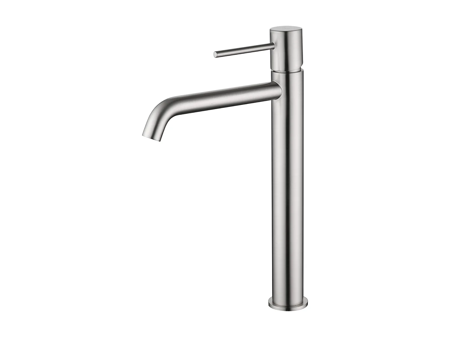 Mitigeur Lavabo Salle de Bain niquel brossé – Bec Haut Anti-Calcaire – Design Moderne - MONZA IMEX