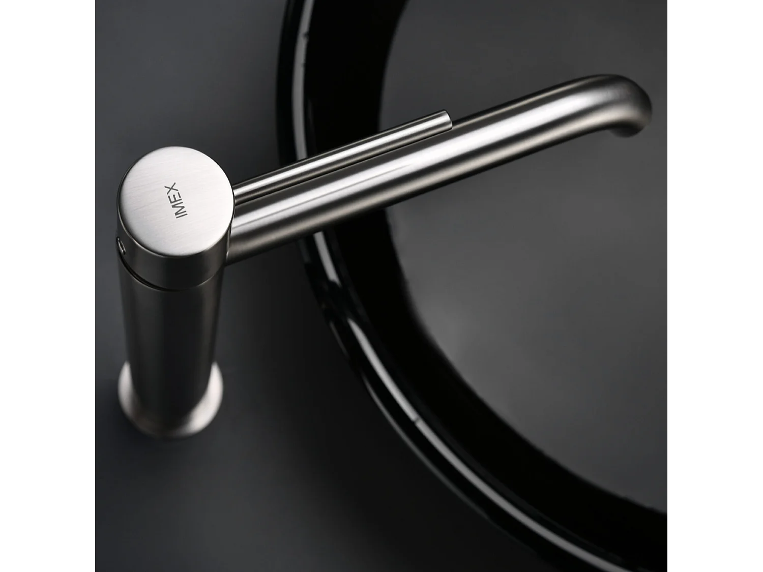 Mitigeur Lavabo Salle de Bain niquel brossé – Bec Haut Anti-Calcaire – Design Moderne - MONZA IMEX