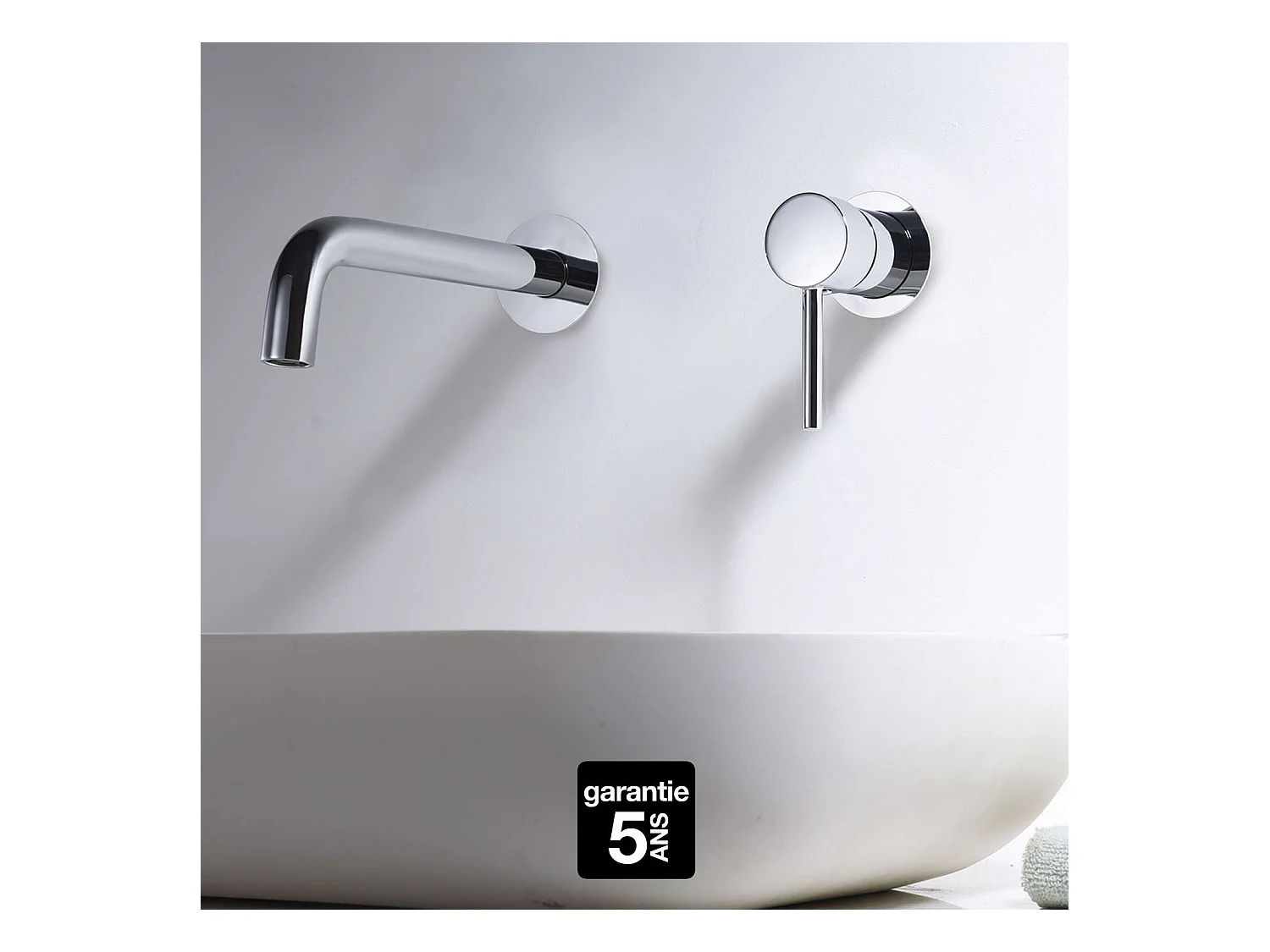 Mitigeur Lavabo Encastré Salle de Bain chromé – Anti-Calcaire – Design moderne - ETNA IMEX