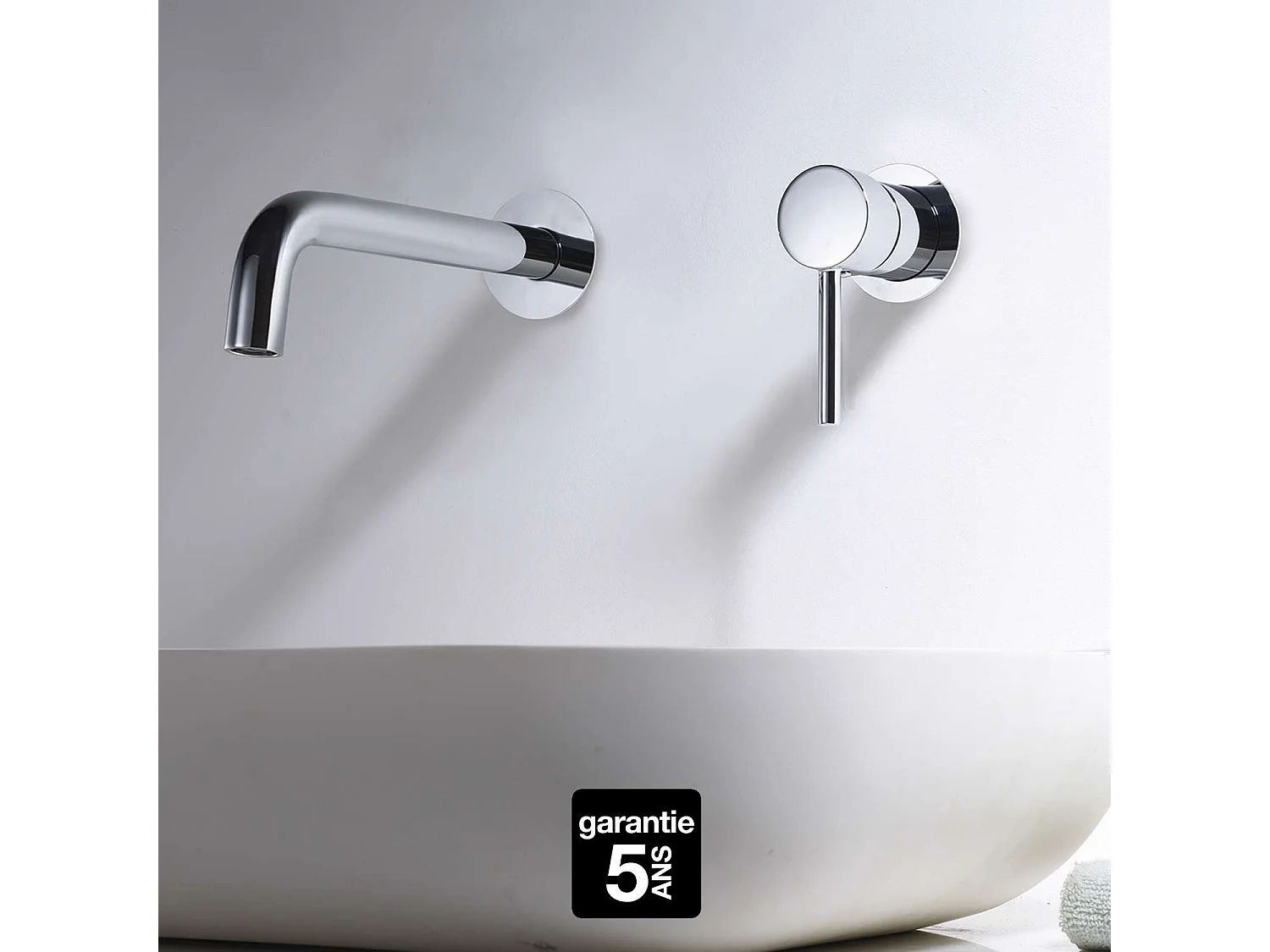 Mitigeur Lavabo Encastré Salle de Bain chromé – Anti-Calcaire – Design moderne - ETNA IMEX