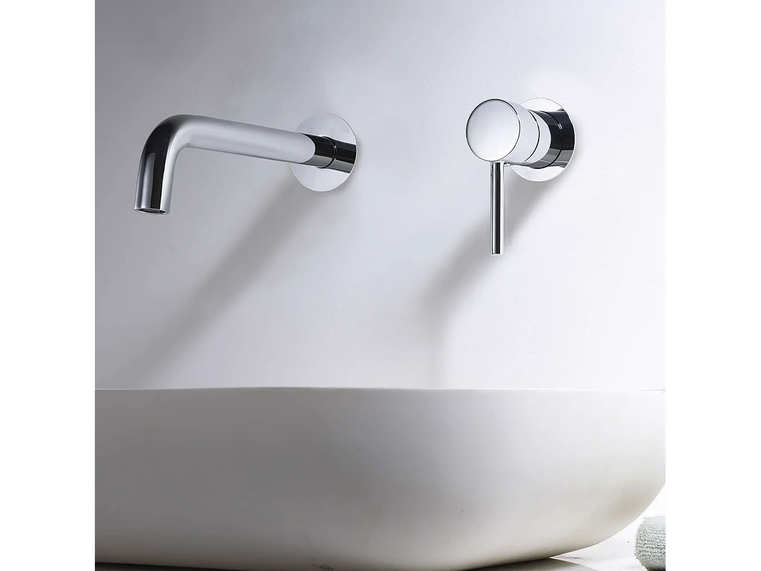 Mitigeur Lavabo Encastré Salle de Bain chromé – Anti-Calcaire – Design moderne - ETNA IMEX