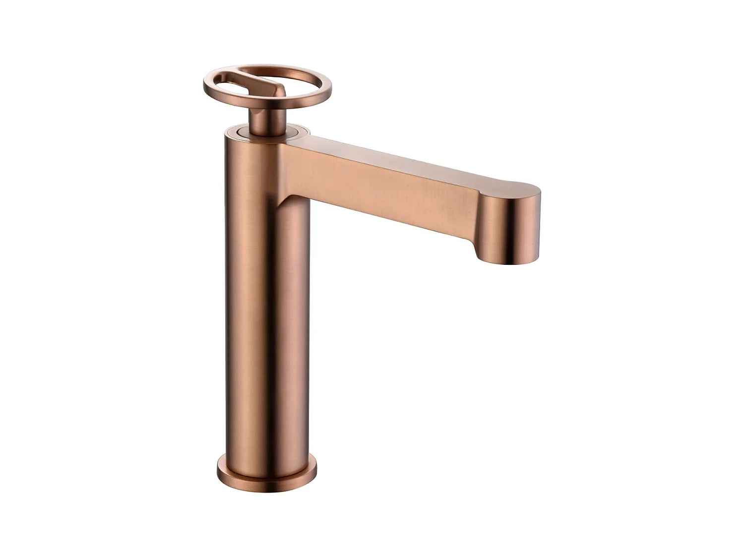 Robinet Mitigeur de Lavabo Anti-Calcaire Bec Bas Or Rose Cuivré OLIMPO BDC033-1ORC