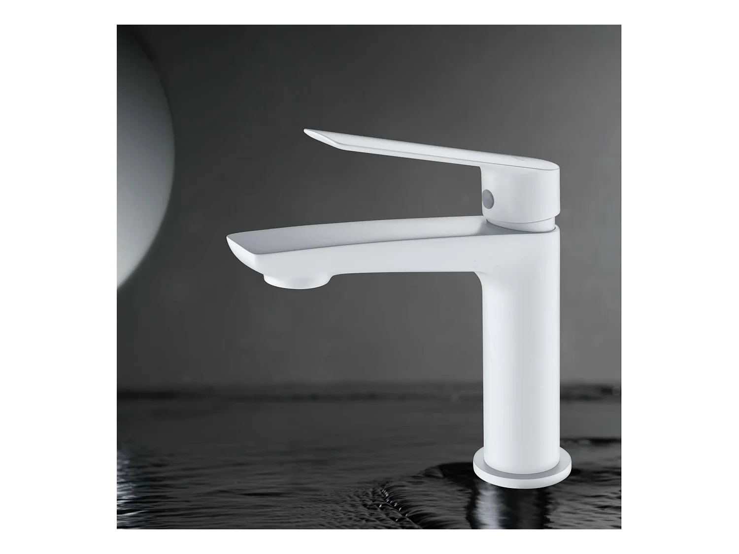 Mitigeur Lavabo Salle de Bain blanc mat – Bec Bas Anti-Calcaire – Design moderne - LUXOR IMEX