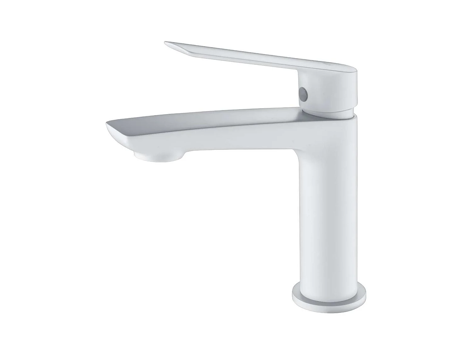 Mitigeur Lavabo Salle de Bain blanc mat – Bec Bas Anti-Calcaire – Design moderne - LUXOR IMEX