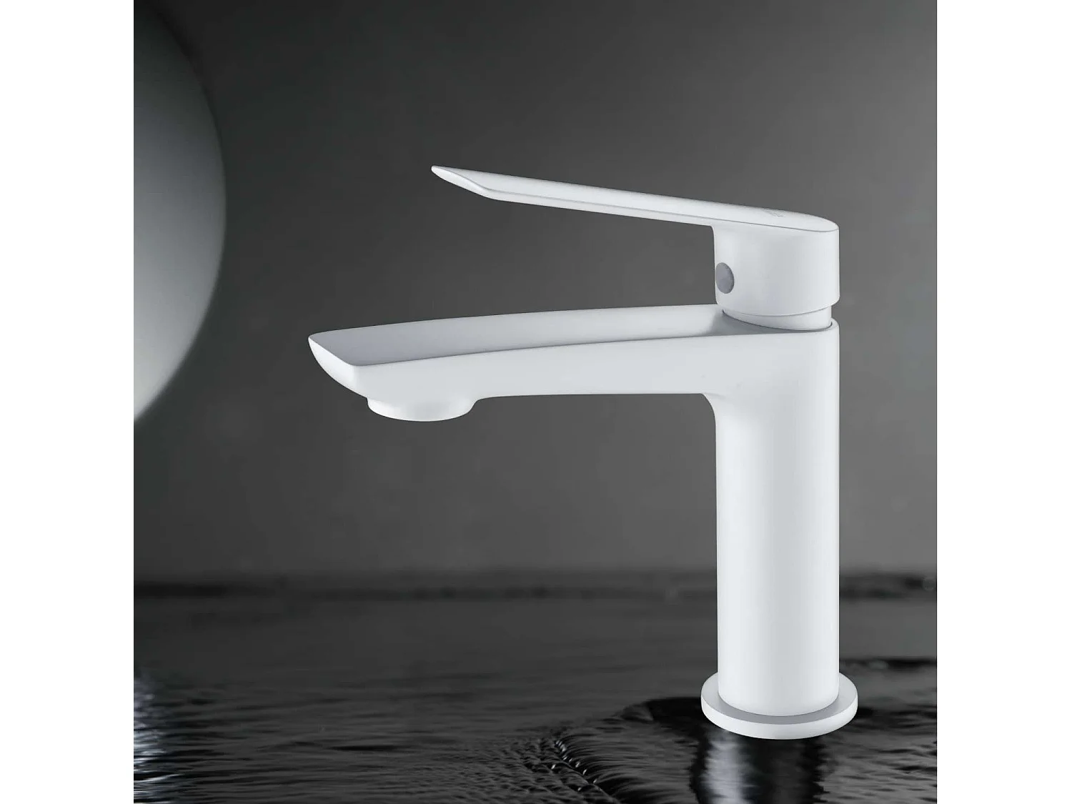 Mitigeur Lavabo Salle de Bain blanc mat – Bec Bas Anti-Calcaire – Design moderne - LUXOR IMEX