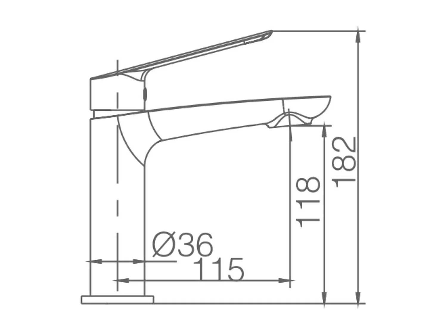 Mitigeur Lavabo Salle de Bain blanc mat – Bec Bas Anti-Calcaire – Design moderne - LUXOR IMEX