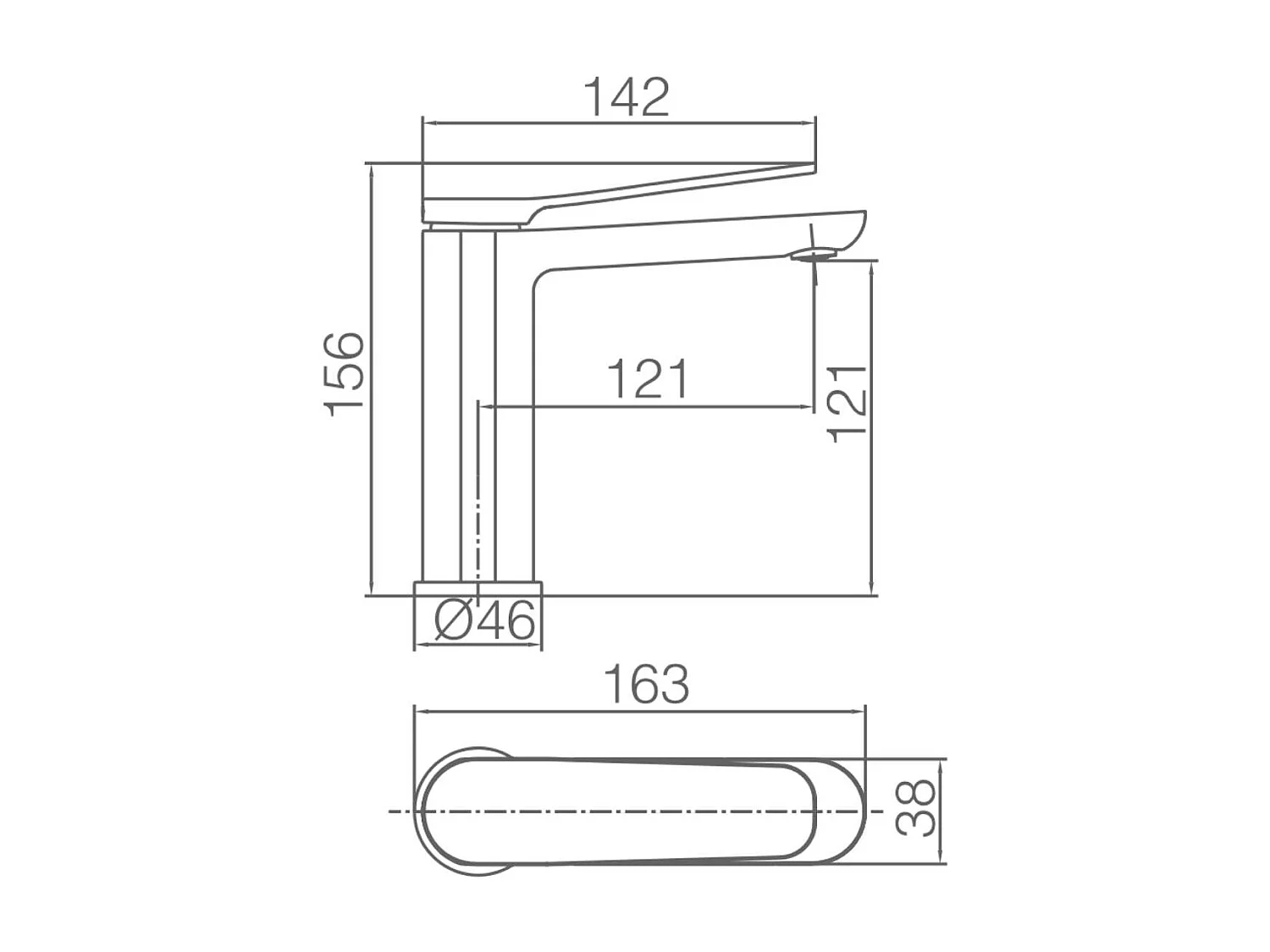 Mitigeur Lavabo Salle de Bain noir mat – Bec Bas Anti-Calcaire – Design Moderne - DINAMARCA IMEX