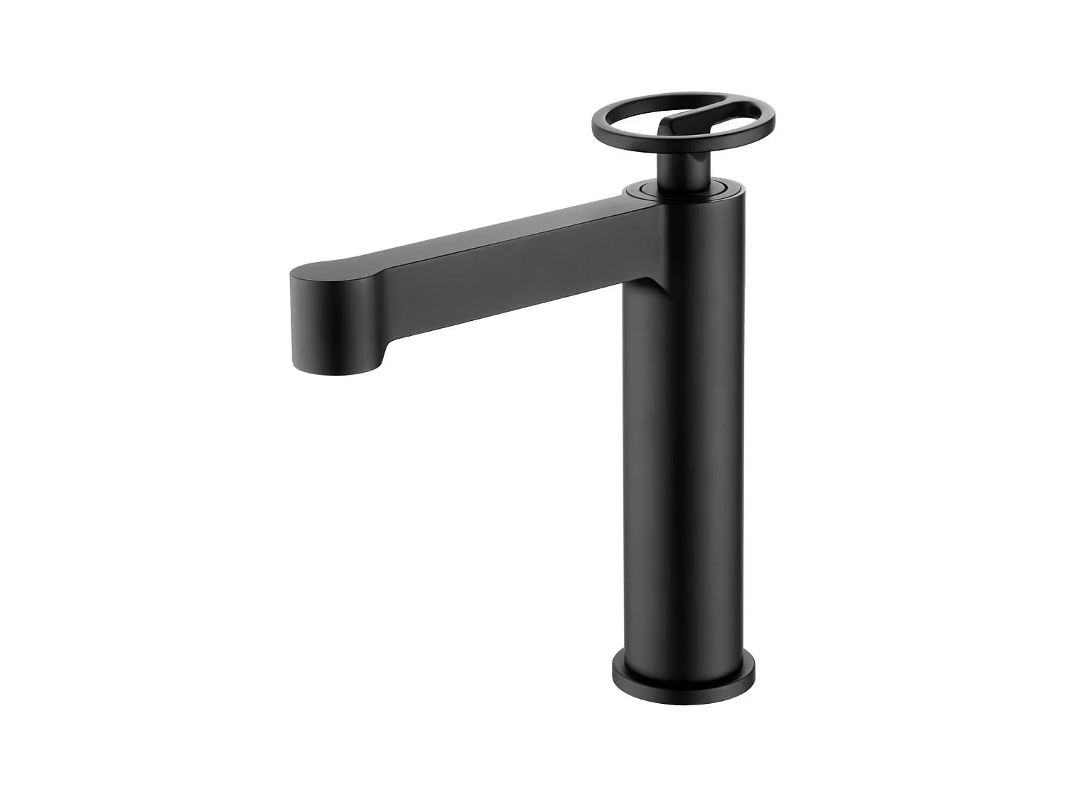 Mitigeur Lavabo Salle de Bain noir mat – Bec Bas Anti-Calcaire – Design moderne - OLIMPO IMEX