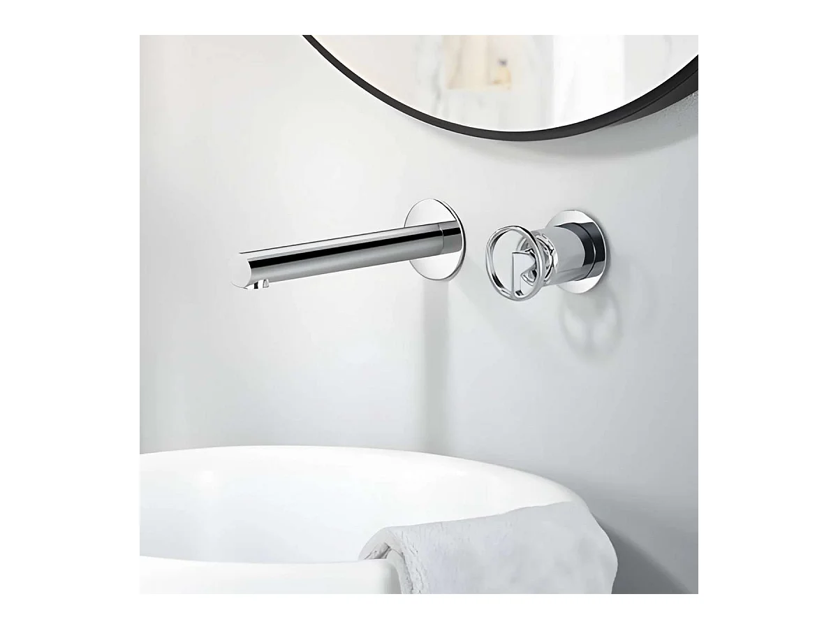 Mitigeur Lavabo Encastré Salle de Bain chromé – Anti-Calcaire – Design moderne - OLIMPO IMEX