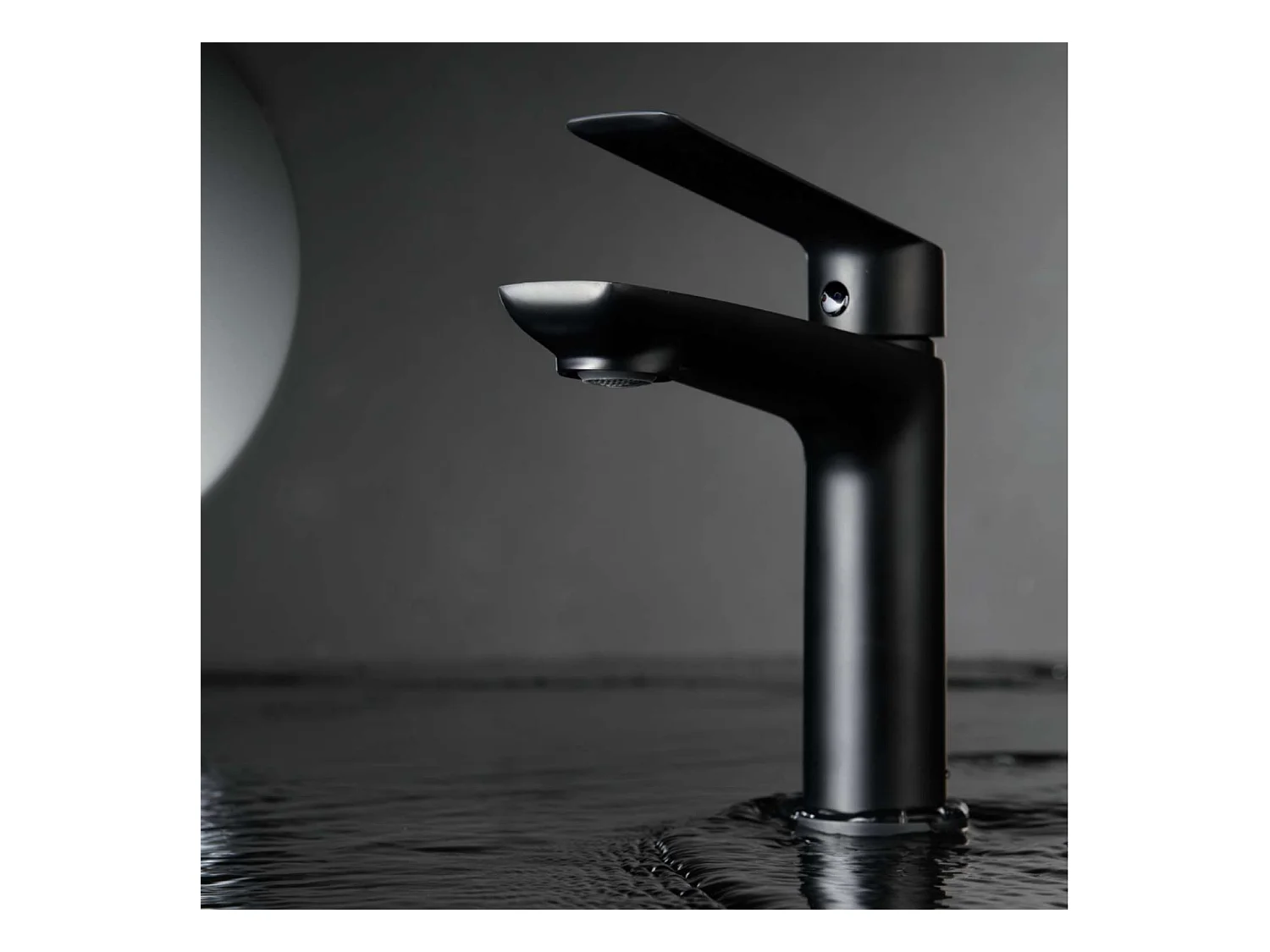 Mitigeur Lavabo Salle de Bain noir mat – Bec Bas Anti-Calcaire – Design moderne - LUXOR IMEX