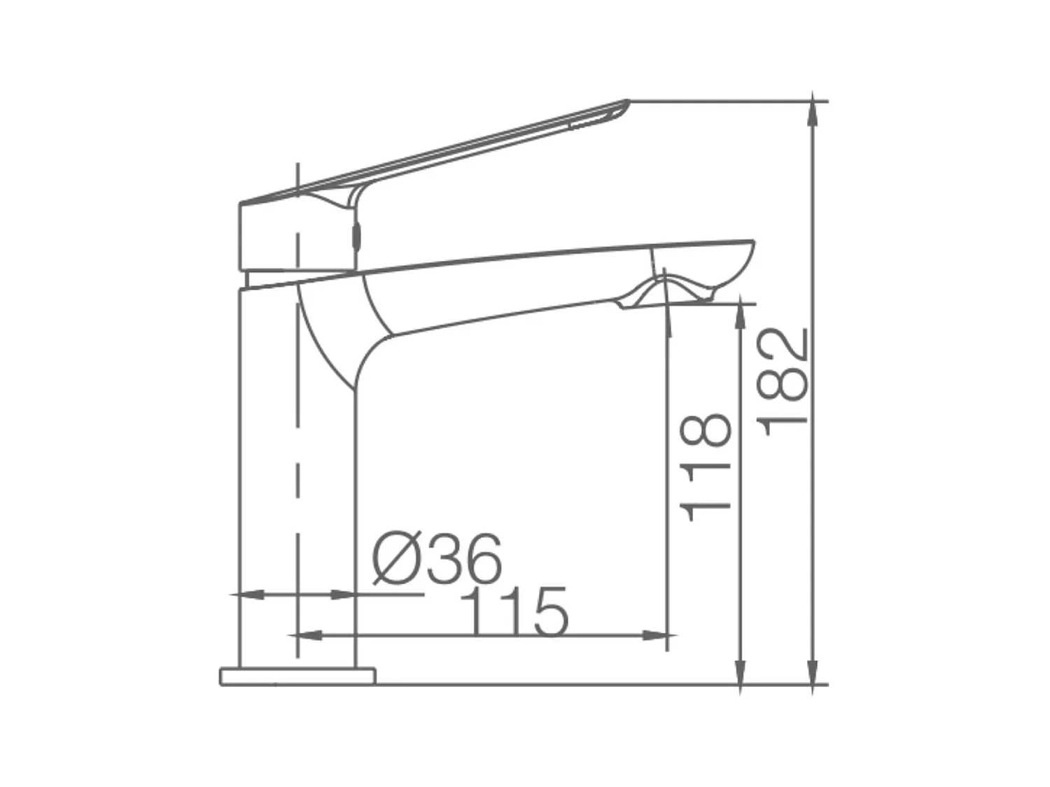Mitigeur Lavabo Salle de Bain noir mat – Bec Bas Anti-Calcaire – Design moderne - LUXOR IMEX