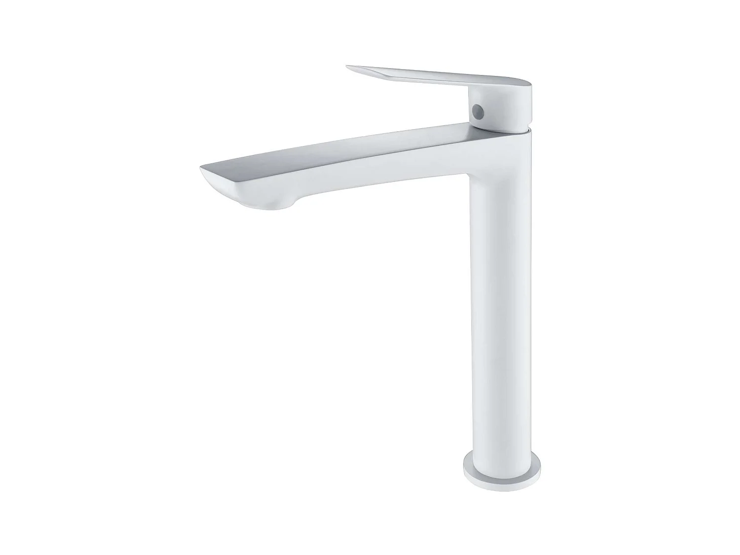 Mitigeur Lavabo Salle de Bain blanc mat – Bec Haut Anti-Calcaire – Design moderne - LUXOR IMEX