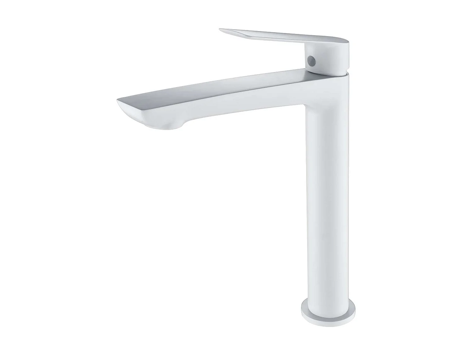 Mitigeur Lavabo Salle de Bain blanc mat – Bec Haut Anti-Calcaire – Design moderne - LUXOR IMEX