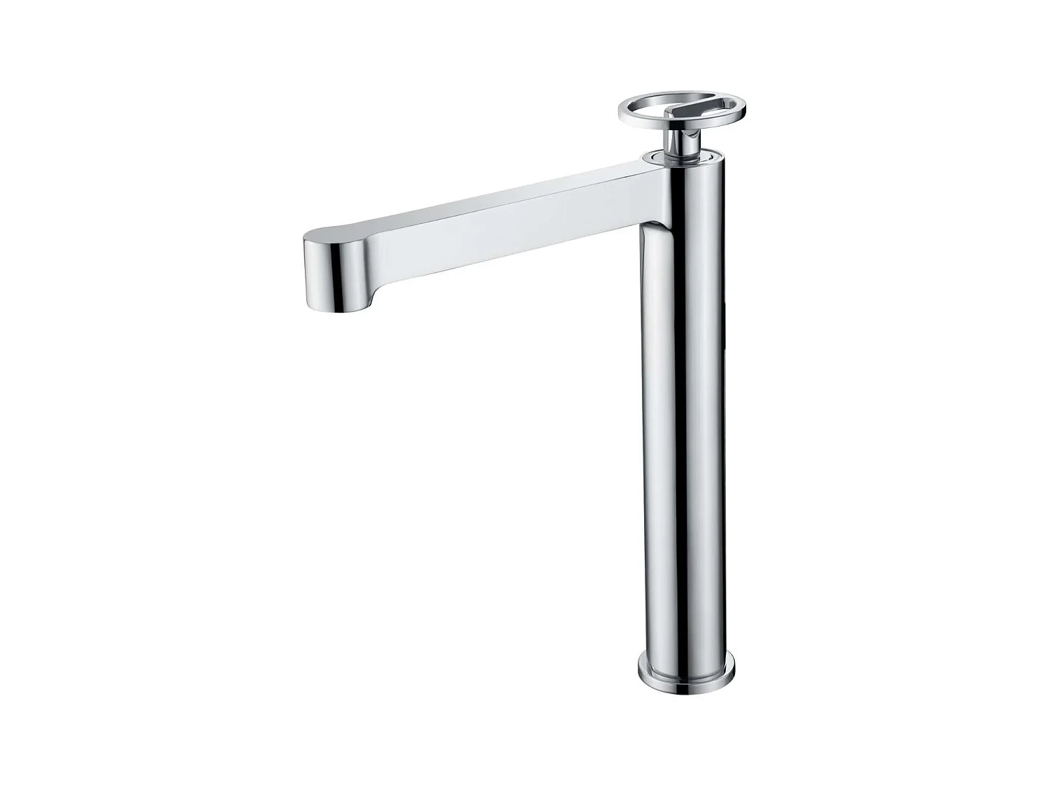 Mitigeur Lavabo Salle de Bain chromé – Bec Haut Anti-Calcaire – Design moderne - OLIMPO IMEX