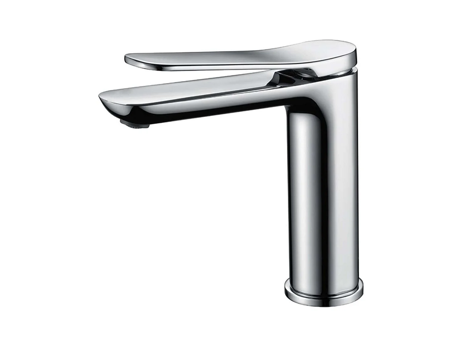 Mitigeur Lavabo Salle de Bain chromé – Bec Bas Anti-Calcaire – Design moderne - DINAMARCA IMEX