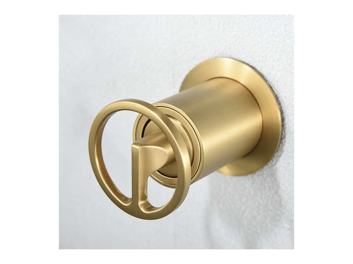 Mitigeur Lavabo Encastré Salle de Bain or brossé – Anti-Calcaire – Design moderne - OLIMPO IMEX